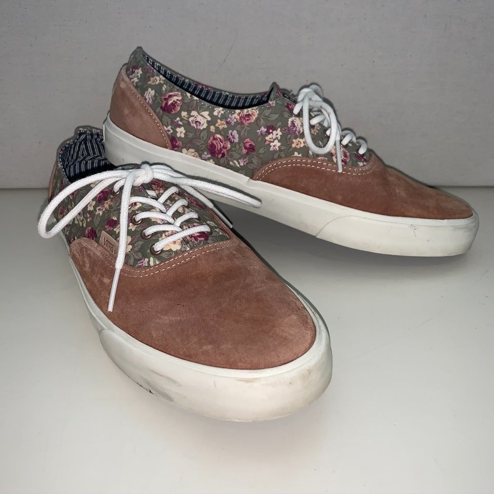 VANS | Men's Authentic Brown Suede and Floral